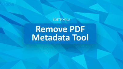 Remove Metadata PDF